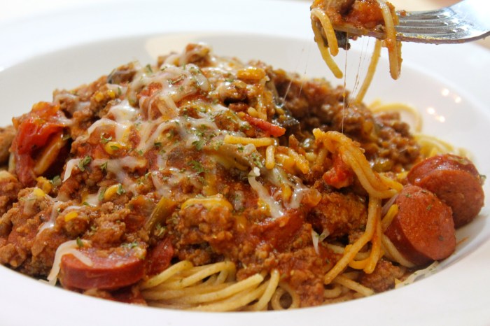 Recipe for spaghetti with meat sauce