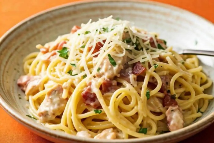 Recipe for carbonara sauce